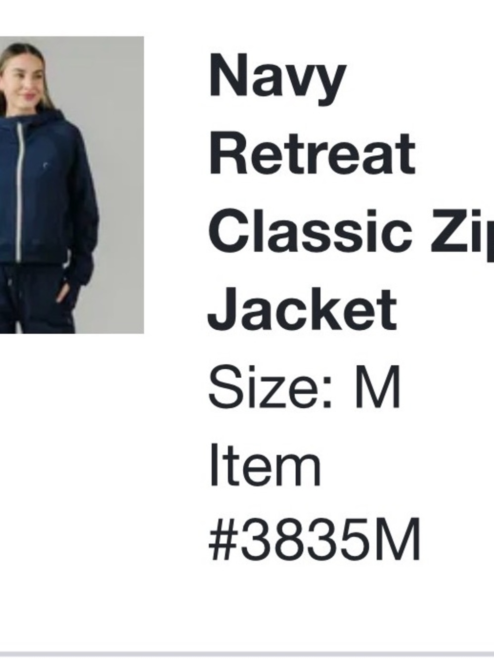 Navy Retreat Classic Zip Jacket - Women's